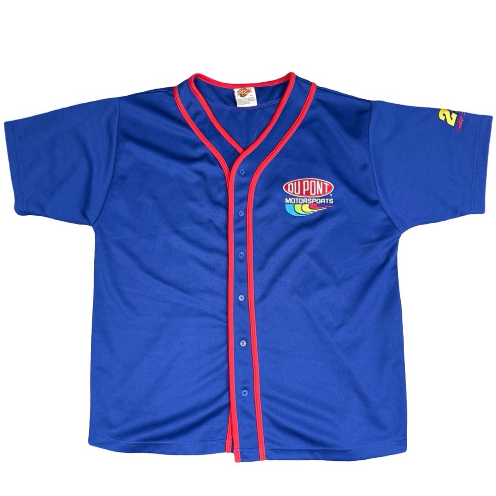 Vintage Jeff Gordon 24 DuPont NASCAR Jersey Blue Red Winners Circle XL